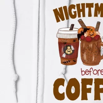 Nightmare Before Coffee Funny Halloween Full Zip Hoodie