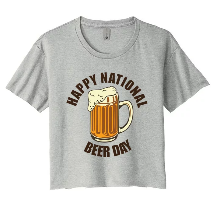 National Beer Day Gift Women's Crop Top Tee