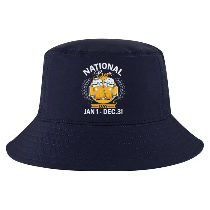 National Beer Day Jan 01 To Dec 31 Funny Gift Cool Comfort Performance Bucket Hat