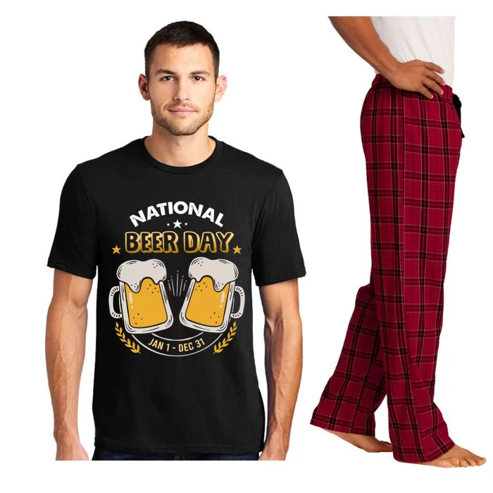 National Beer Day Jan 1st Gift Dec 31st All Year Happy Beer Day Gift Pajama Set