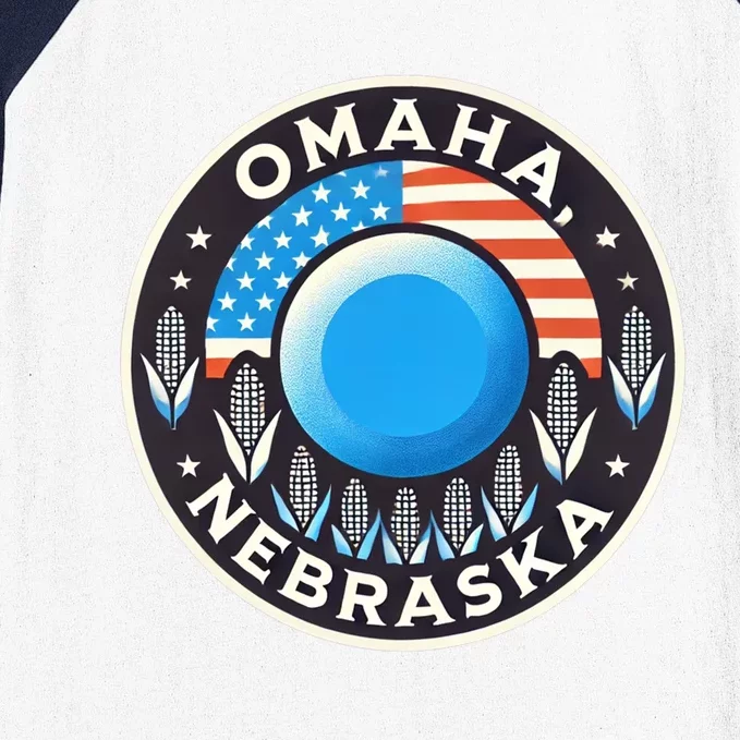 Nebraska Blue Dot Democratic 2nd District Omaha Kamala 2024 Gift Baseball Sleeve Shirt