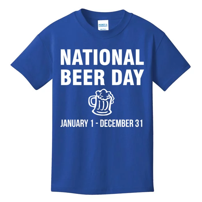 National Beer Day January 1 To December 31 Gift Kids T-Shirt