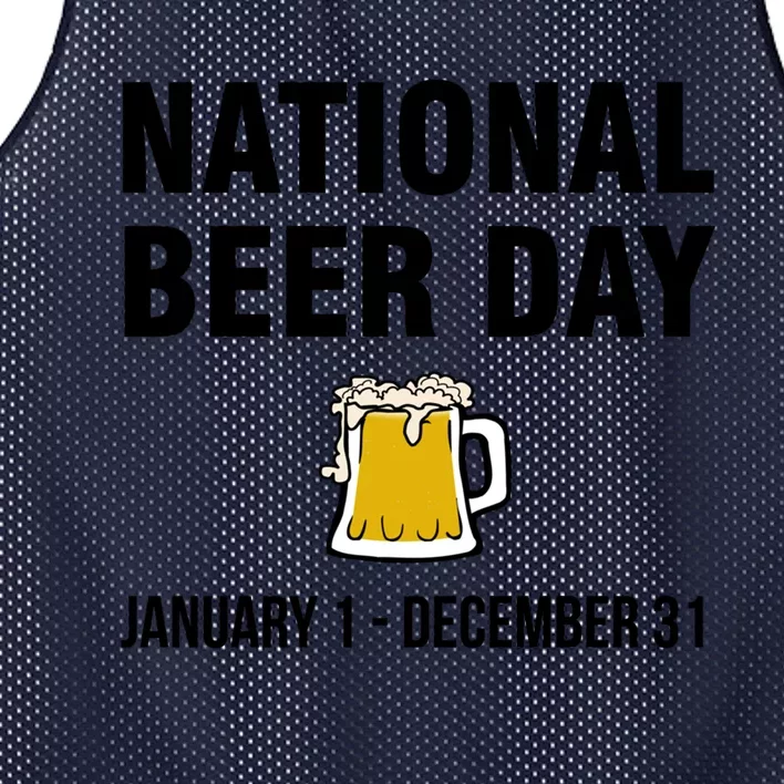 National Beer Day January 1 To December 31 Meaningful Gift Mesh Reversible Basketball Jersey Tank