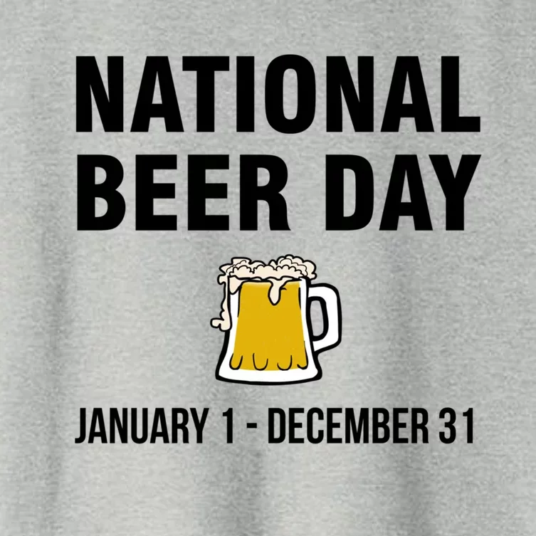 National Beer Day January 1 To December 31 Meaningful Gift Women's Crop Top Tee