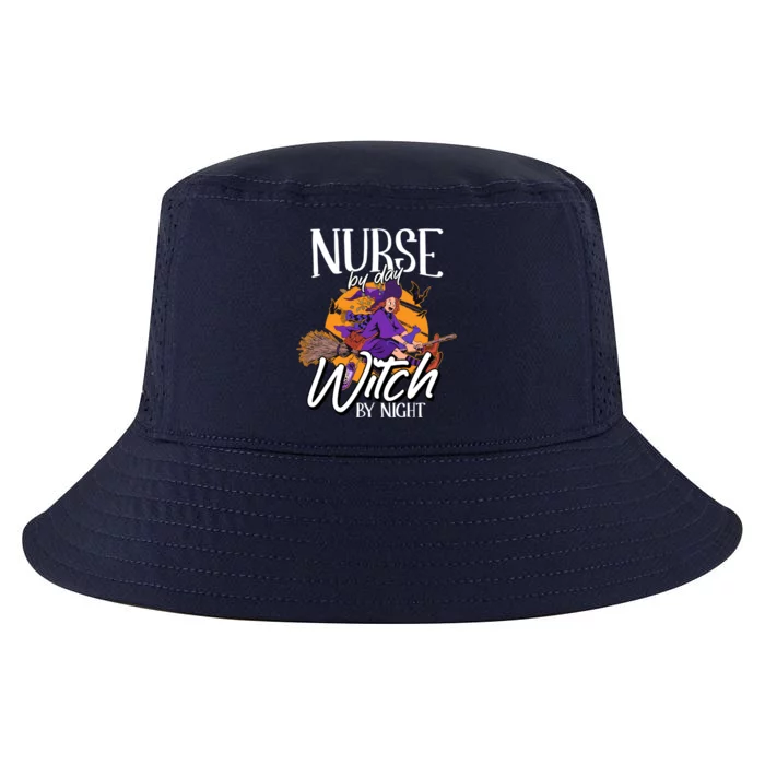 Nurse By Day Witch By Night Lazy Halloween Costume Nursing Gift Cool Comfort Performance Bucket Hat