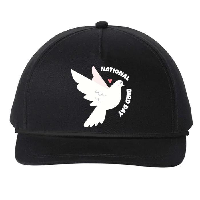 National Bird Day Gift Bird Lover Birder Funny Gift Snapback Five-Panel Rope Hat