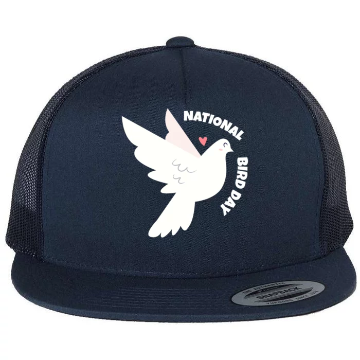 National Bird Day Gift Bird Lover Birder Funny Gift Flat Bill Trucker Hat