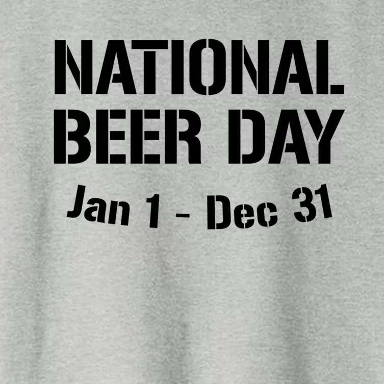 National Beer Day January To December Gift Women's Crop Top Tee