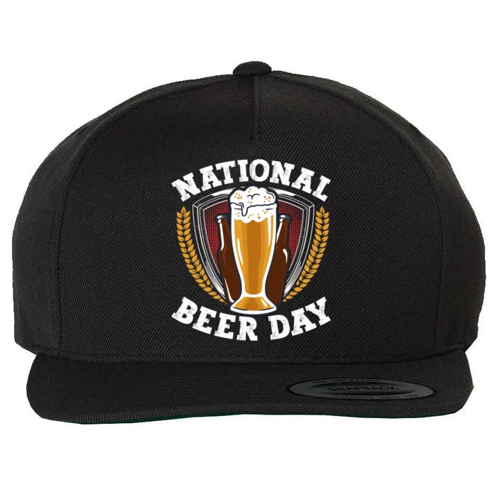 National Beer Day Great Gift Wool Snapback Cap