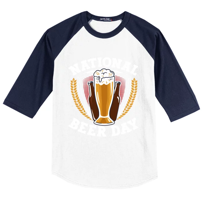 National Beer Day Great Gift Baseball Sleeve Shirt