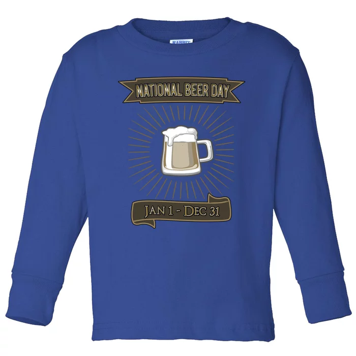 National Beer Day Cute Gift Toddler Long Sleeve Shirt