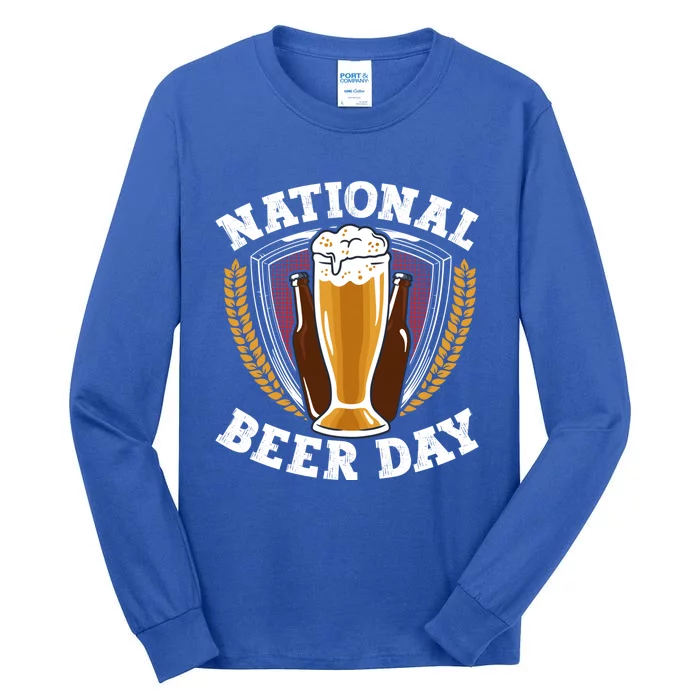 National Beer Day Funny Gift Tall Long Sleeve T-Shirt