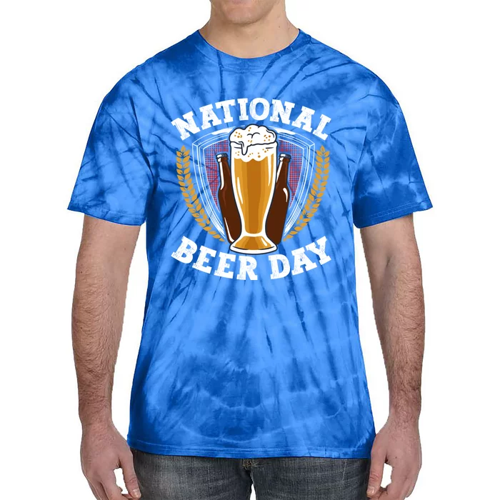 National Beer Day Funny Gift Tie-Dye T-Shirt