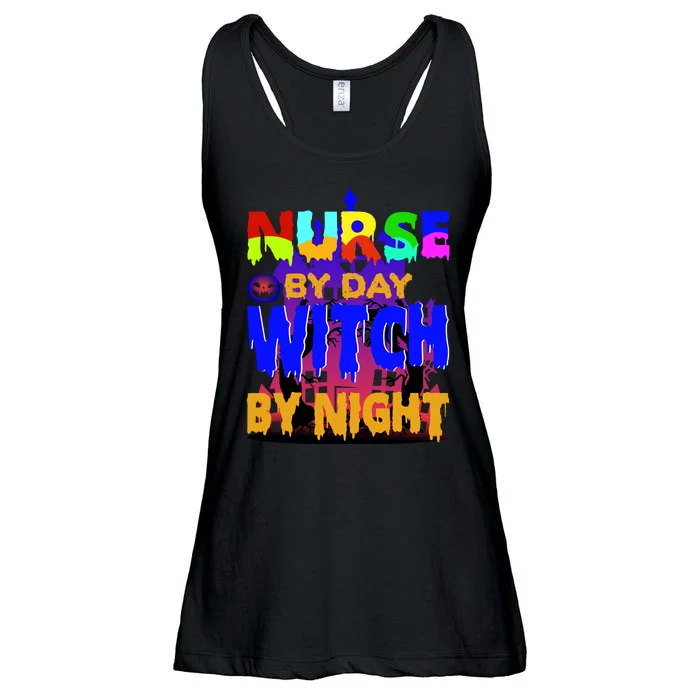 Nurse By Day Witch By Night Ladies Essential Flowy Tank