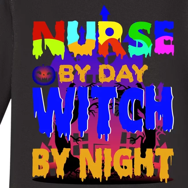 Nurse By Day Witch By Night Baby Long Sleeve Bodysuit