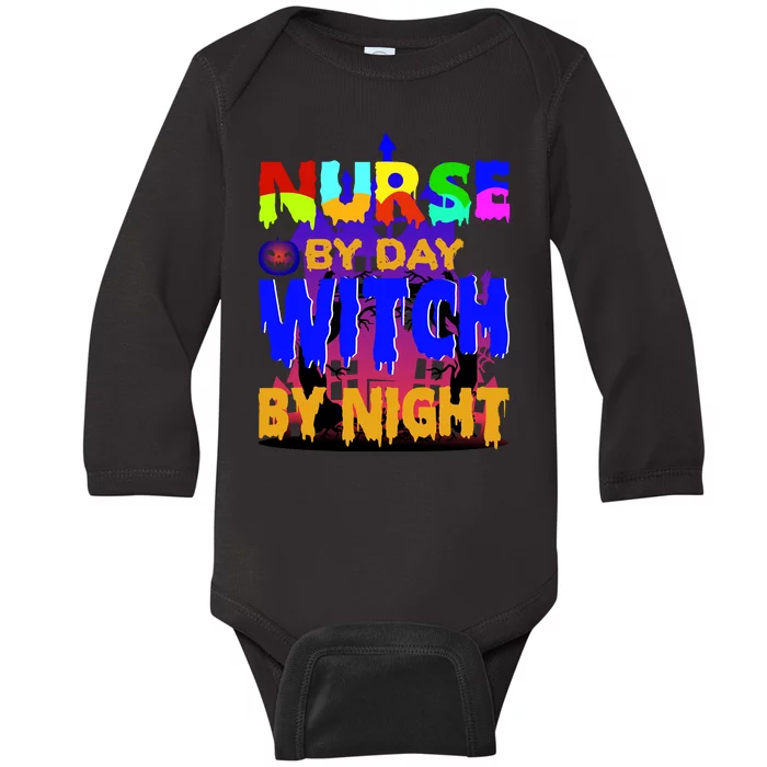 Nurse By Day Witch By Night Baby Long Sleeve Bodysuit