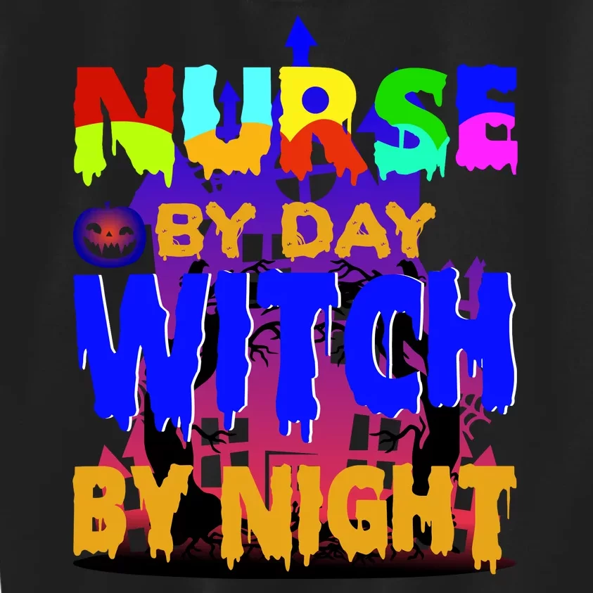 Nurse By Day Witch By Night Kids Sweatshirt