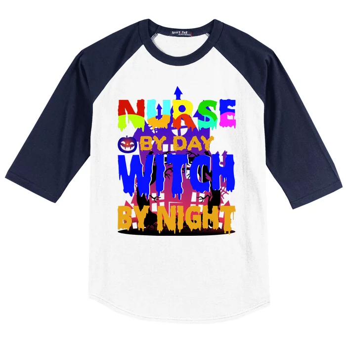 Nurse By Day Witch By Night Baseball Sleeve Shirt