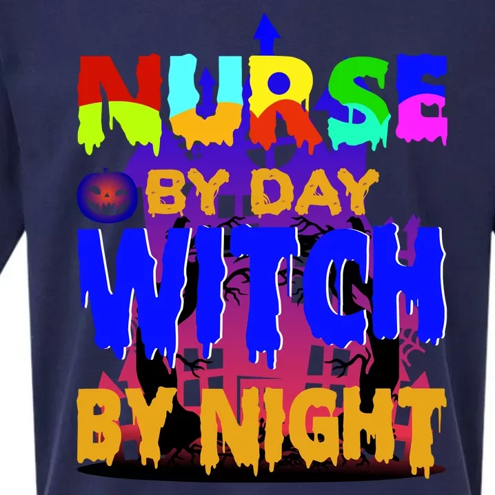 Nurse By Day Witch By Night Sueded Cloud Jersey T-Shirt