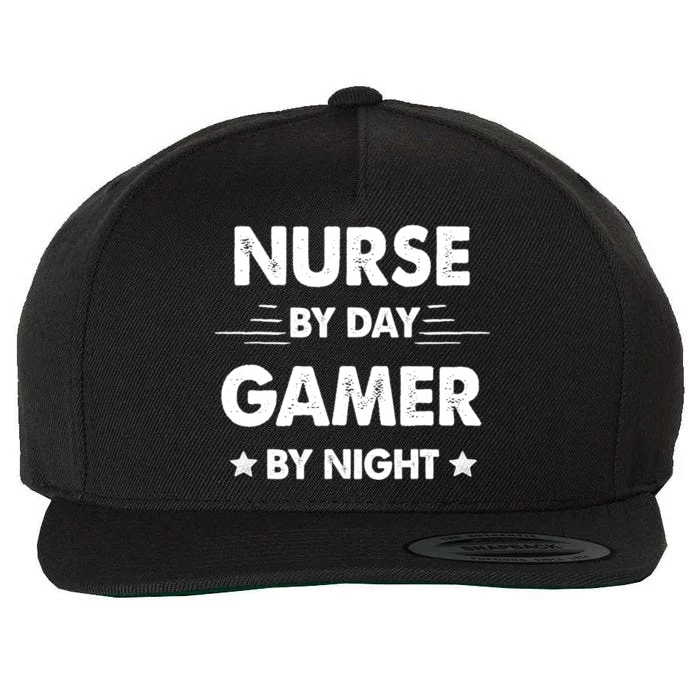 Nurse By Day Gamer By Night Wool Snapback Cap