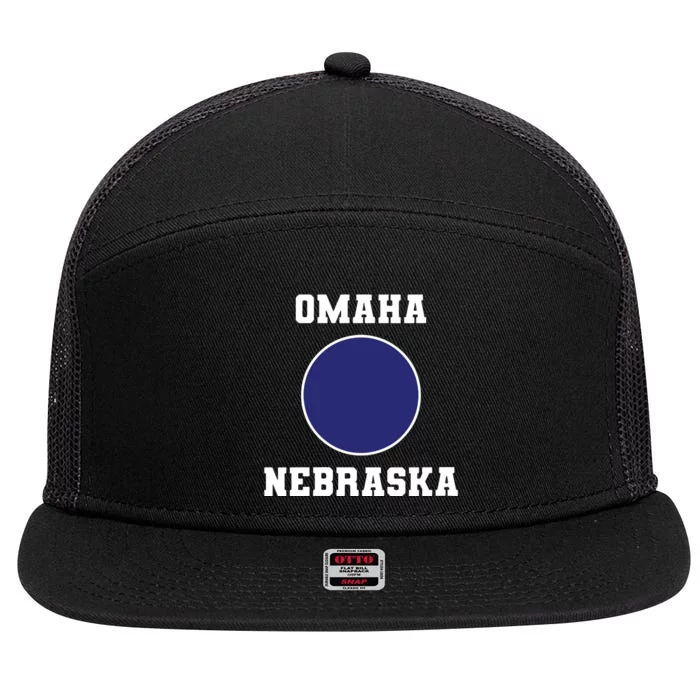 Nebraska Blue Dot Democratic 2nd District Omaha 7 Panel Mesh Trucker Snapback Hat