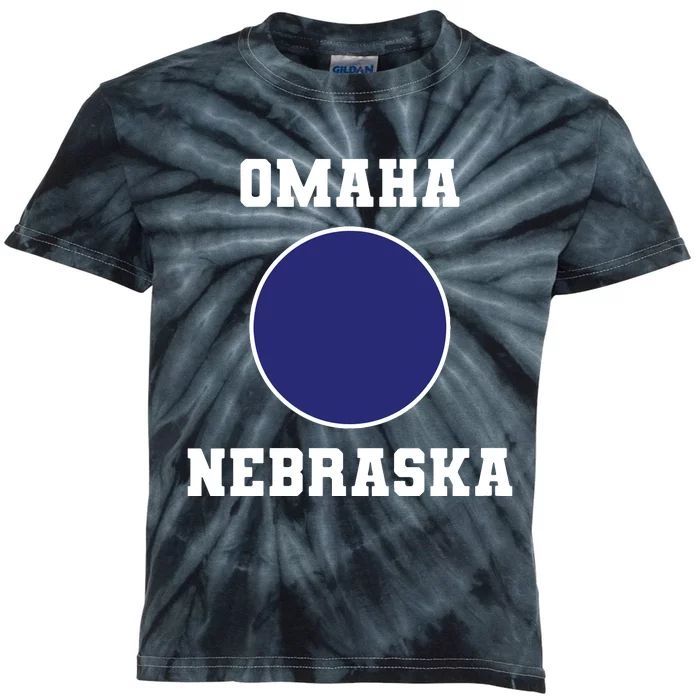 Nebraska Blue Dot Democratic 2nd District Omaha Kids Tie-Dye T-Shirt