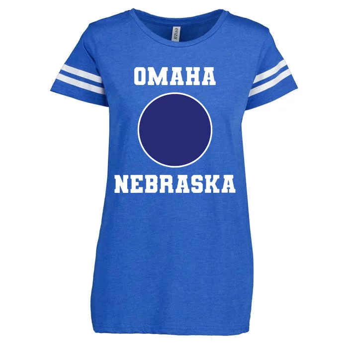 Nebraska Blue Dot Democratic 2nd District Omaha Enza Ladies Jersey Football T-Shirt