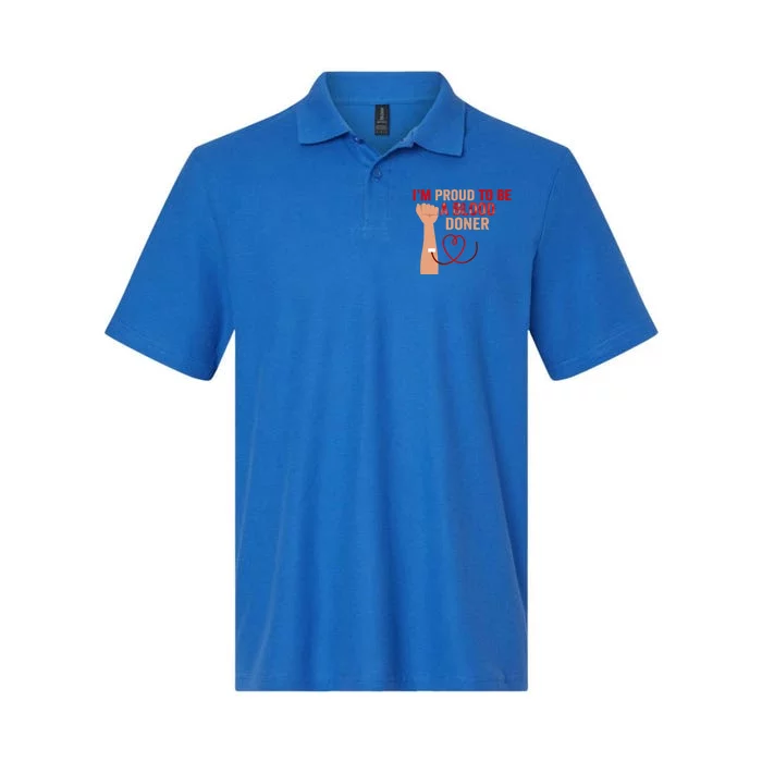 National Blood Donor Month I'm Proud To Be A Blood Donor Great Gift Softstyle Adult Sport Polo