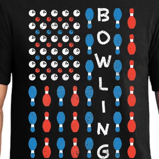 National Bowling Day American Flag Bowling Bowler Team Pajama Set