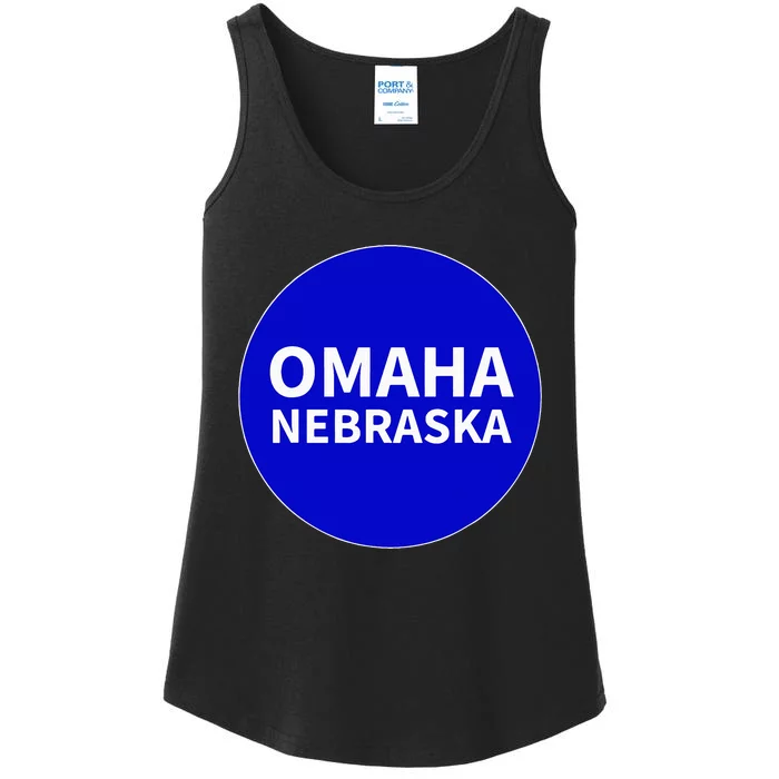 Nebraska Blue Dots Democratic State Vote Kamala Harris Walz Ladies Essential Tank