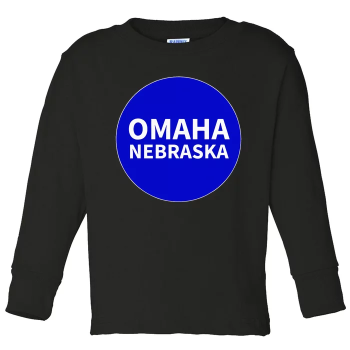 Nebraska Blue Dots Democratic State Vote Kamala Harris Walz Toddler Long Sleeve Shirt