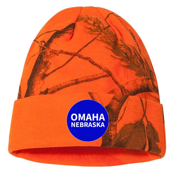 Nebraska Blue Dots Democratic State Vote Kamala Harris Walz Kati - 12in Camo Beanie