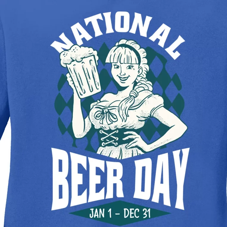 National Beer Day Funny Craft Beer Cute Gift Ladies Long Sleeve Shirt