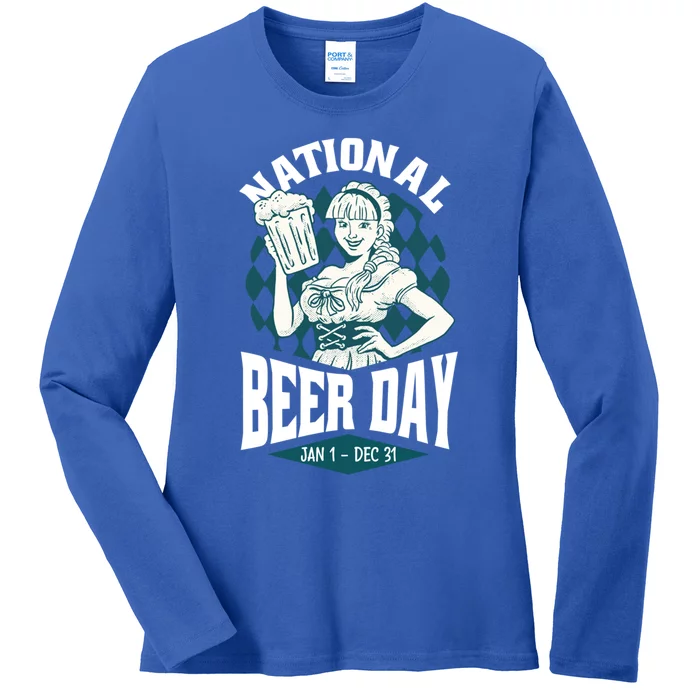 National Beer Day Funny Craft Beer Cute Gift Ladies Long Sleeve Shirt