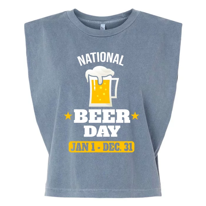 National Beer Day Gift Funny Gift Garment-Dyed Women's Muscle Tee