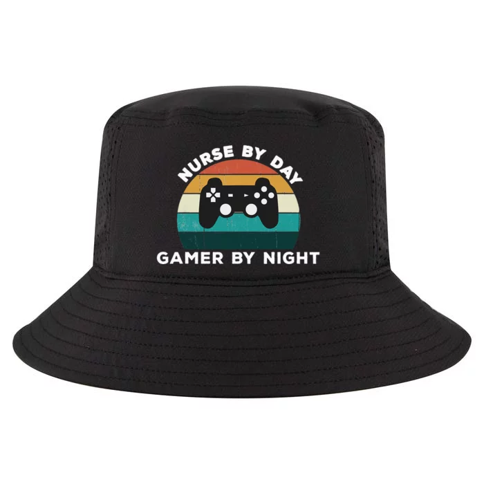 Nurse By Day Gamer By Night Video Games Lover Gamer Cool Comfort Performance Bucket Hat