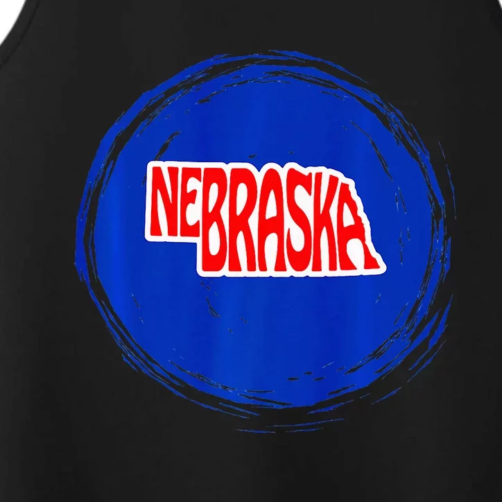 Nebraska Blue Dot 2nd District Represent Premium Performance Tank