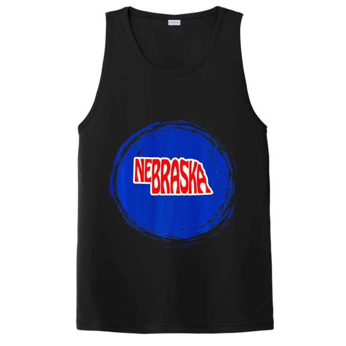 Nebraska Blue Dot 2nd District Represent Premium Performance Tank