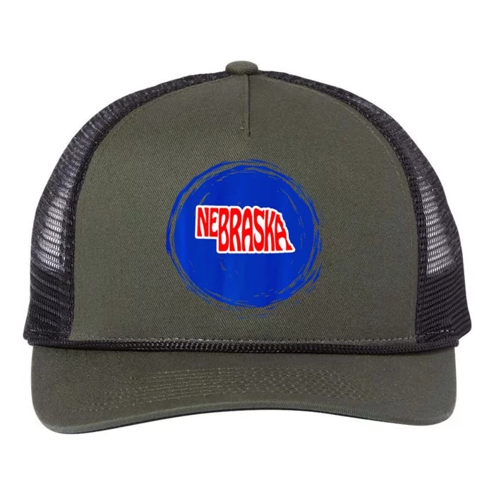 Nebraska Blue Dot 2nd District Represent Premium Retro Rope Trucker Hat Cap