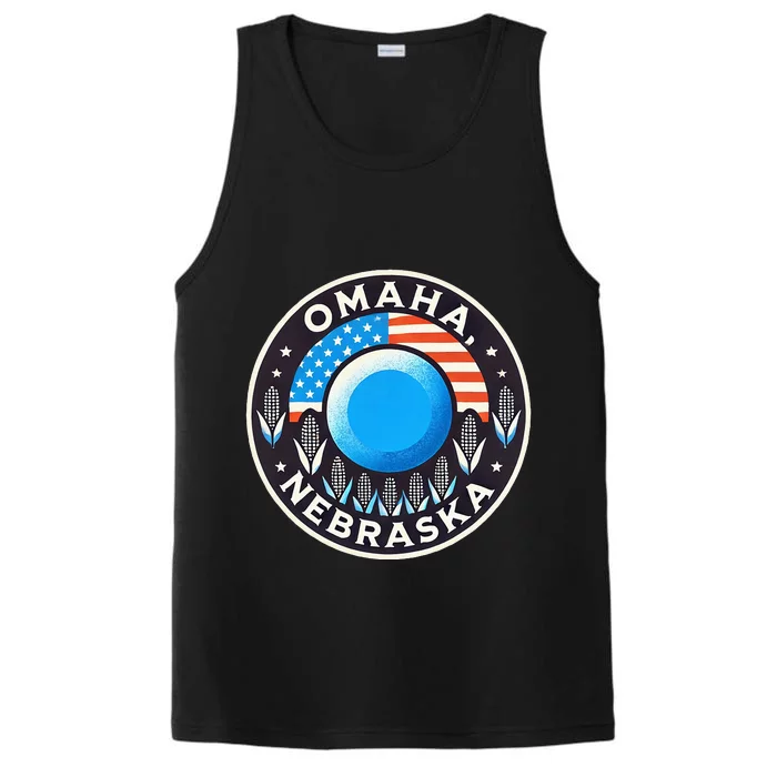 Nebraska Blue Dot Democratic 2nd District Omaha Kamala 2024 Performance Tank