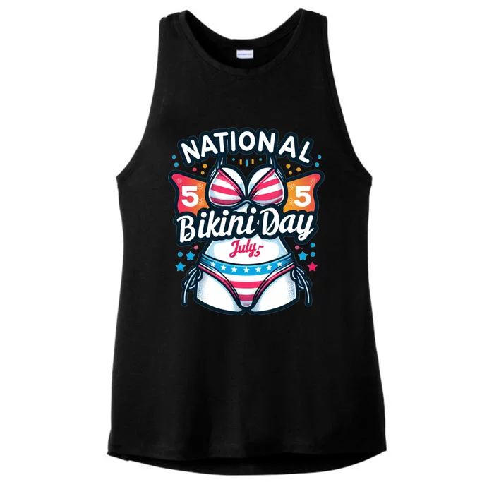 National Bikini Day Meaningful Gift Ladies Tri-Blend Wicking Tank