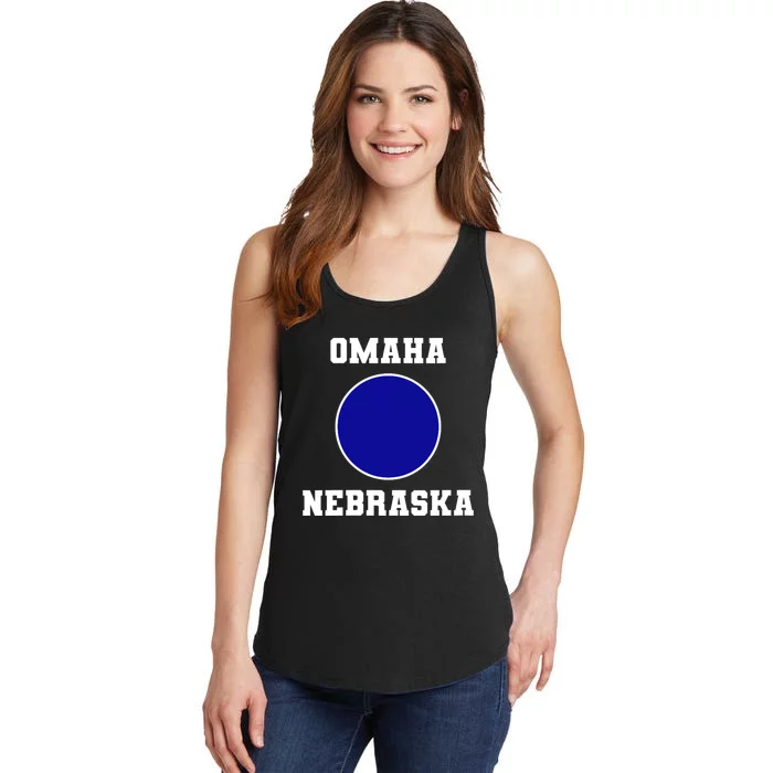 Nebraska Blue Dot Democratic 2nd District Omaha Ladies Essential Tank