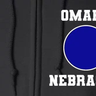 Nebraska Blue Dot Democratic 2nd District Omaha Full Zip Hoodie