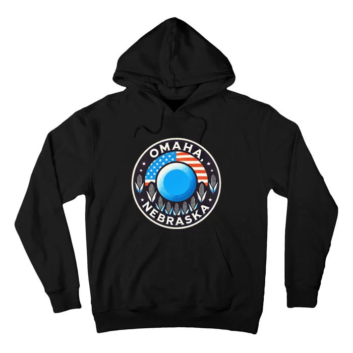 Nebraska Blue Dot Democratic 2nd District Omaha Kamala 2024 Tall Hoodie