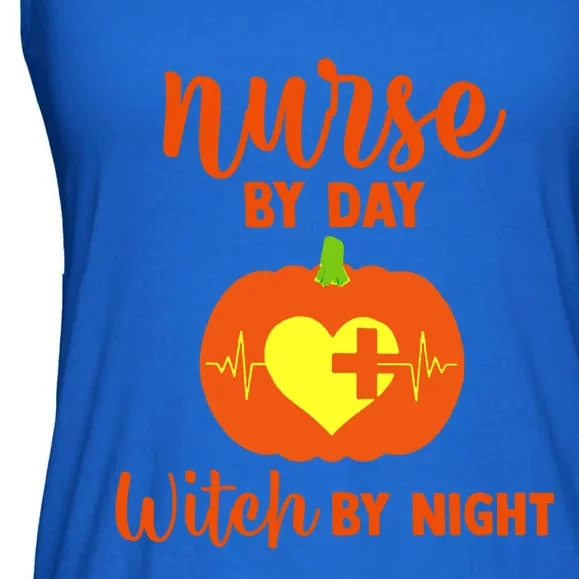 Nurse By Day Witch By Night Halloween Funny Gift Ladies Essential Flowy Tank