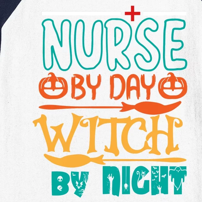 Nurse By Day Witch By Night Baseball Sleeve Shirt