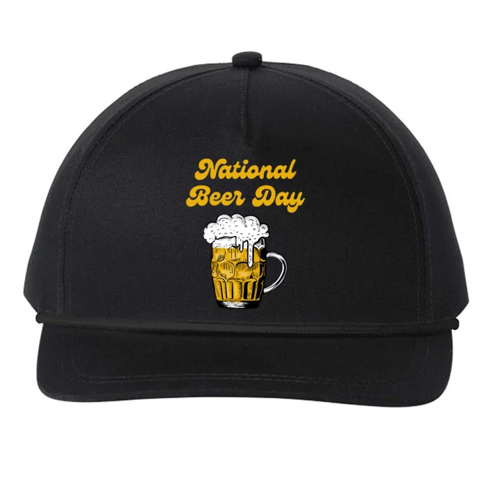 National Beer Day Beer Lover Gift Cool Gift Snapback Five-Panel Rope Hat