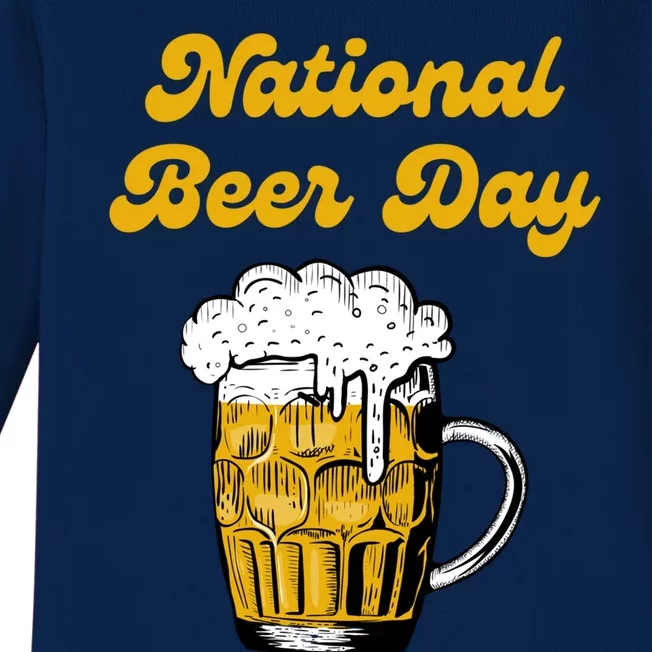 National Beer Day Beer Lover Gift Cool Gift Baby Long Sleeve Bodysuit