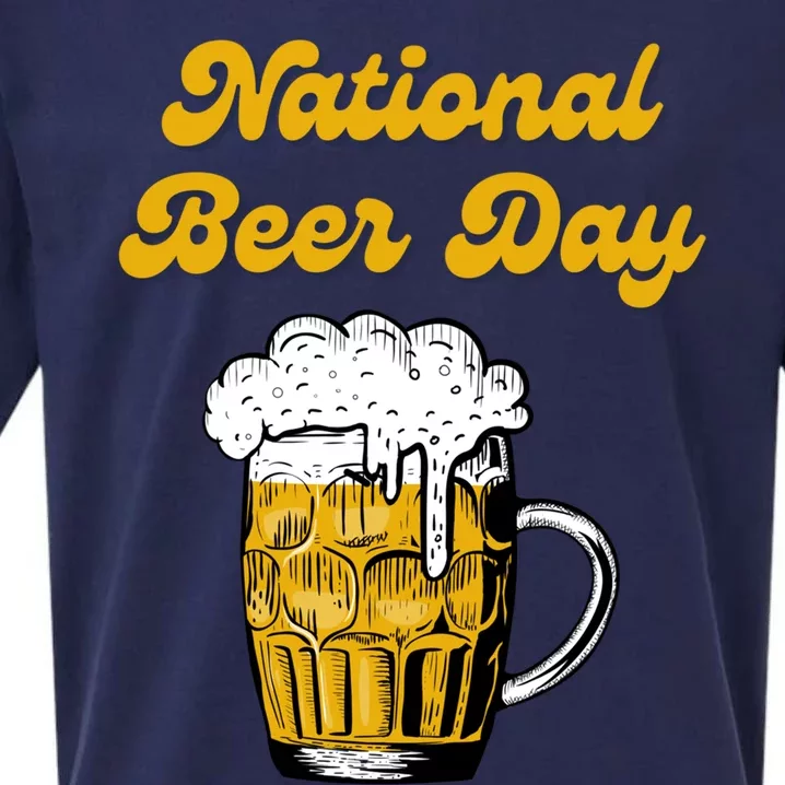 National Beer Day Beer Lover Gift Cool Gift Sueded Cloud Jersey T-Shirt