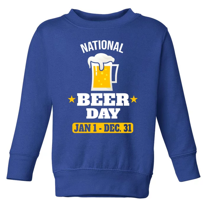 National Beer Day Funny Beer Design For Craft Beer Lovers Great Gift Toddler Sweatshirt